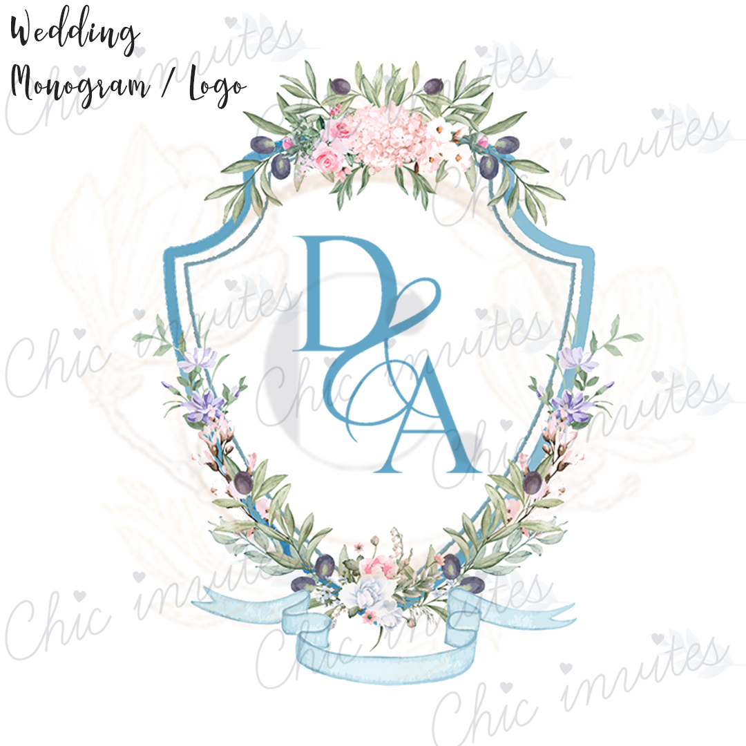 Name initial Wedding Logo Design